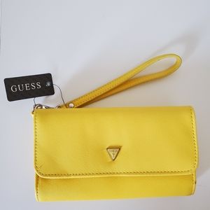 Yellow Guess Clutch/Wallet